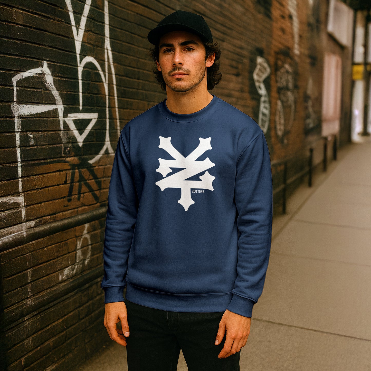 ZOO YORK CRACKERJACK CREW SWEAT LITE AIRFORCE BLUE