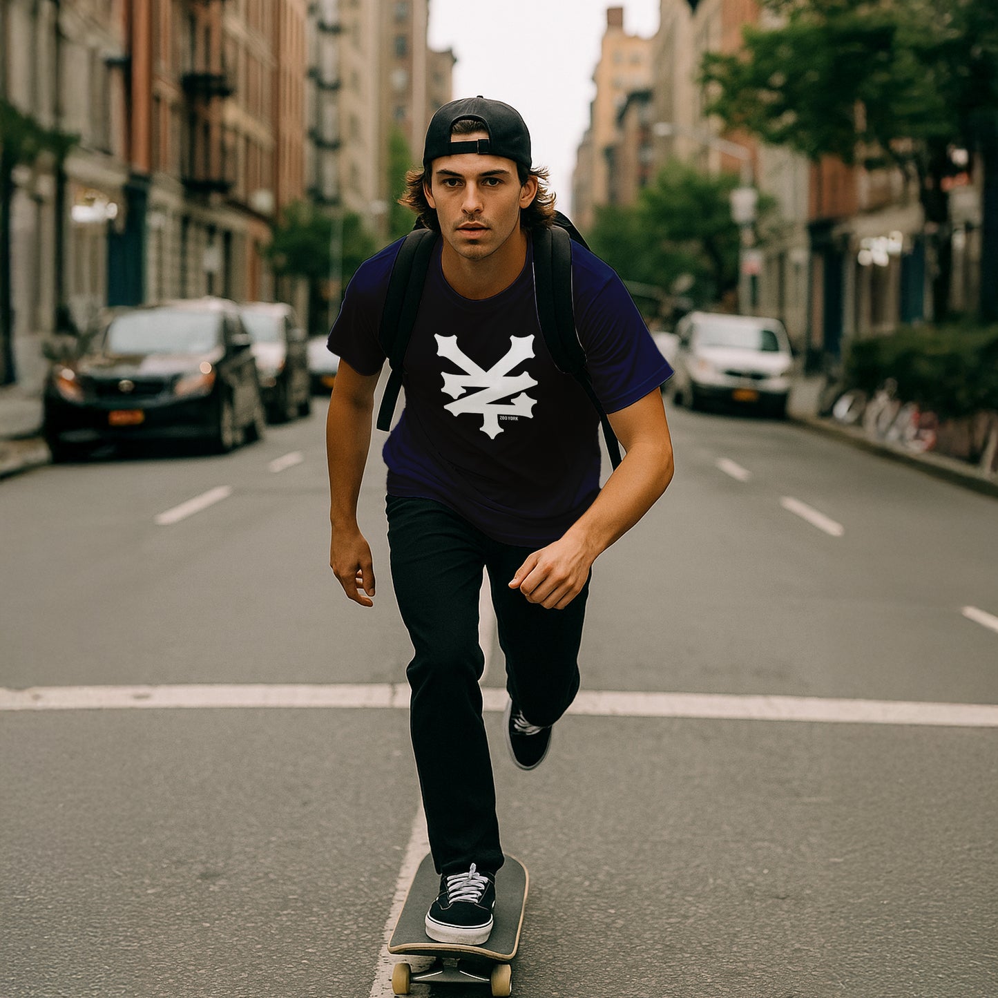 ZOO YORK CRACKERJACK T-SHIRT NAVY BLUE