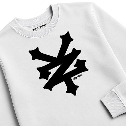 ZOO YORK CRACKERJACK CREW SWEAT LITE WHITE