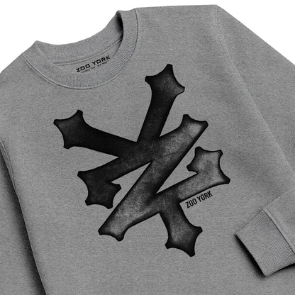ZOO YORK CRACKERJACK CREW SWEAT HEATHER GREY