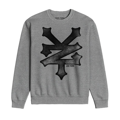 ZOO YORK CRACKERJACK CREW SWEAT HEATHER GREY