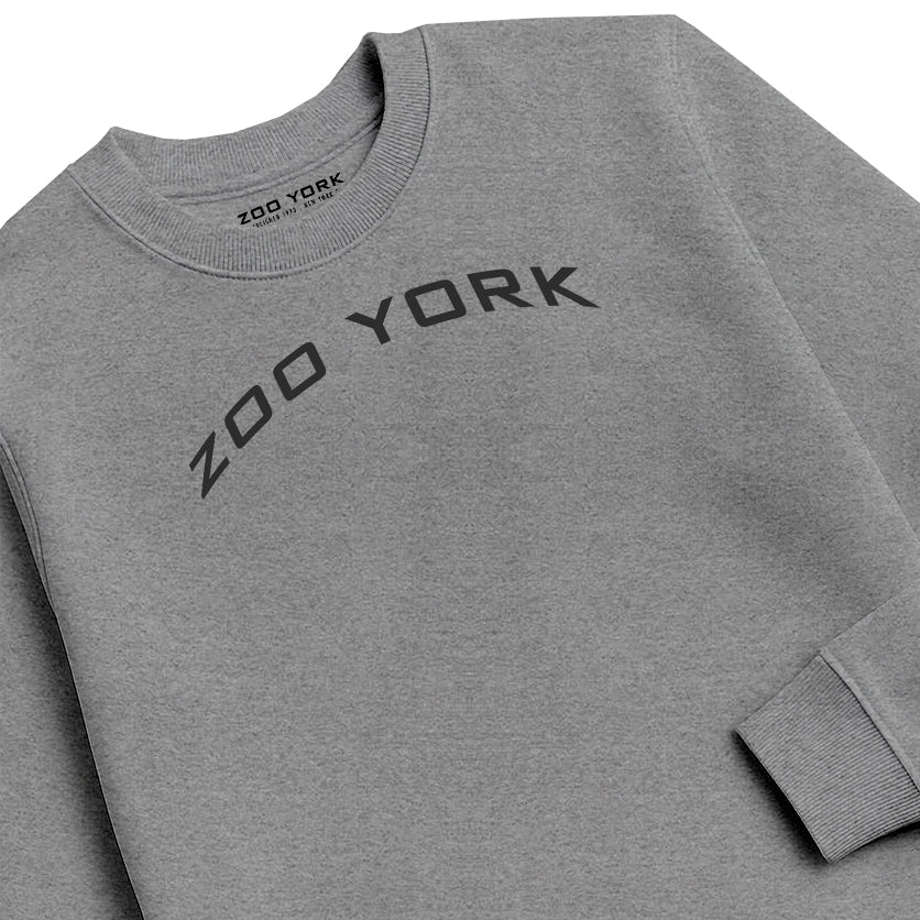 ZOO YORK Y2K ARCH CREW SWEAT HEATHER GREY