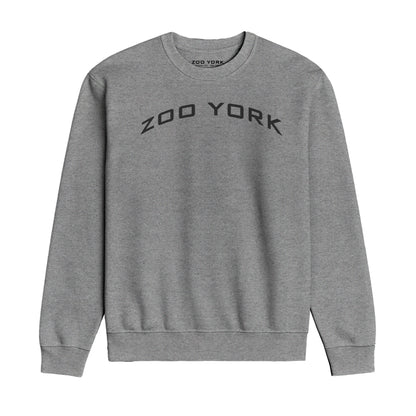 ZOO YORK Y2K ARCH CREW SWEAT HEATHER GREY