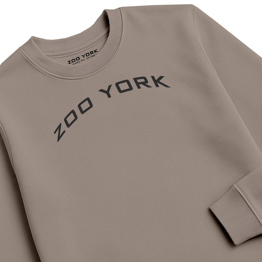 ZOO YORK Y2K ARCH CREW SWEAT STONE