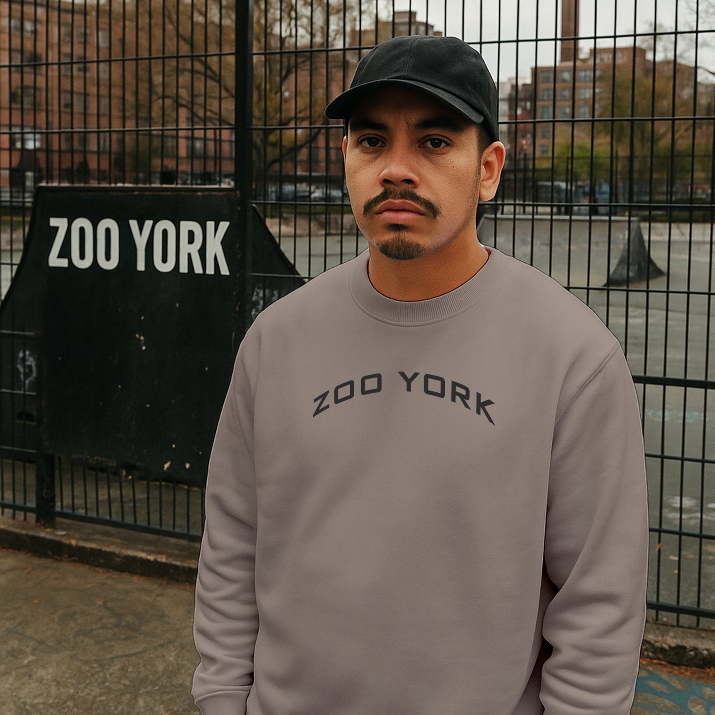 ZOO YORK Y2K ARCH CREW SWEAT STONE