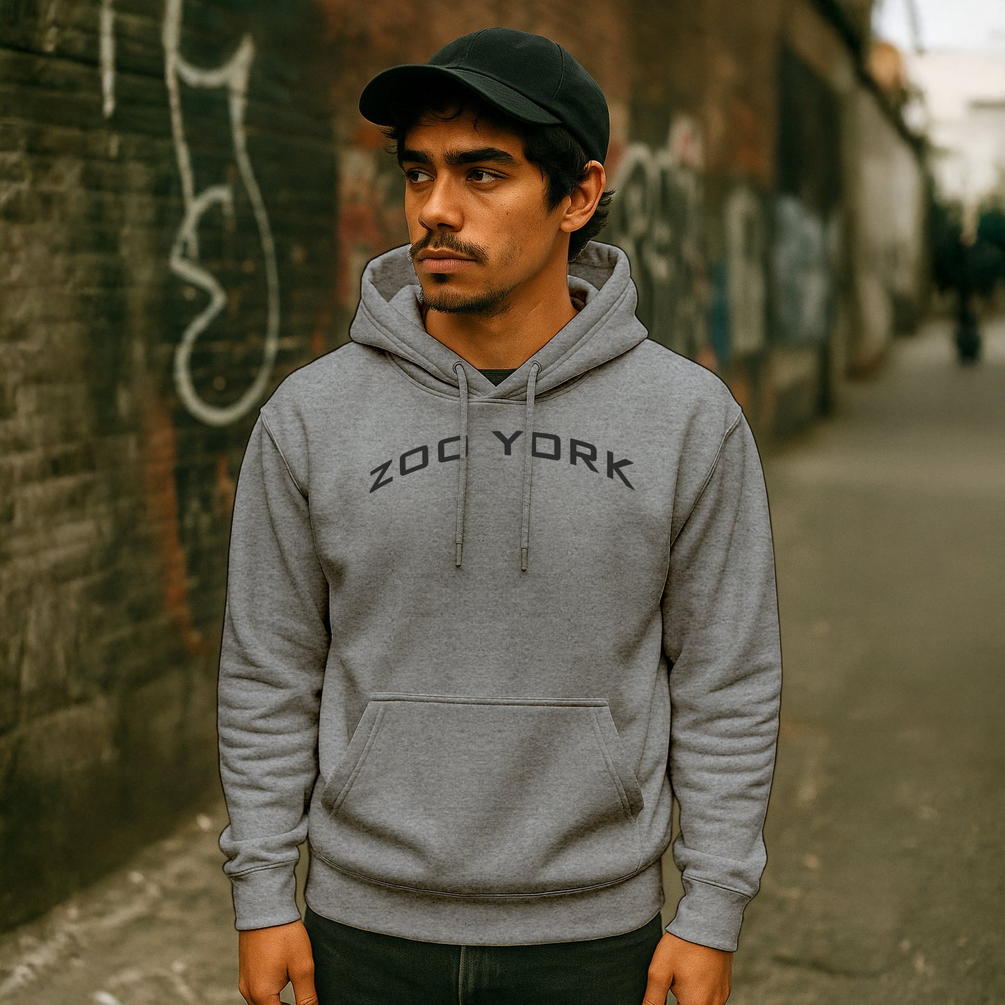 ZOO YORK Y2K ARCH HOODIE HEATHER GREY