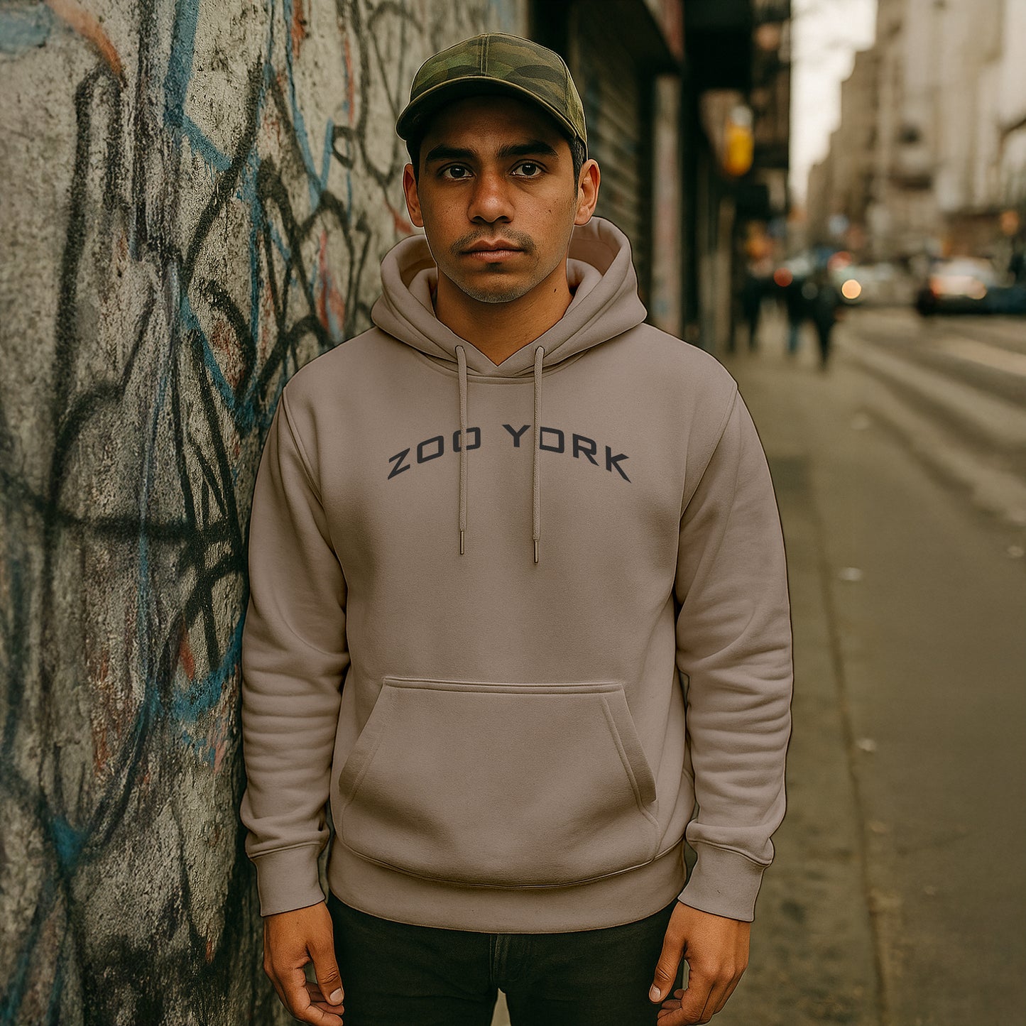 ZOO YORK Y2K ARCH HOODIE STONE