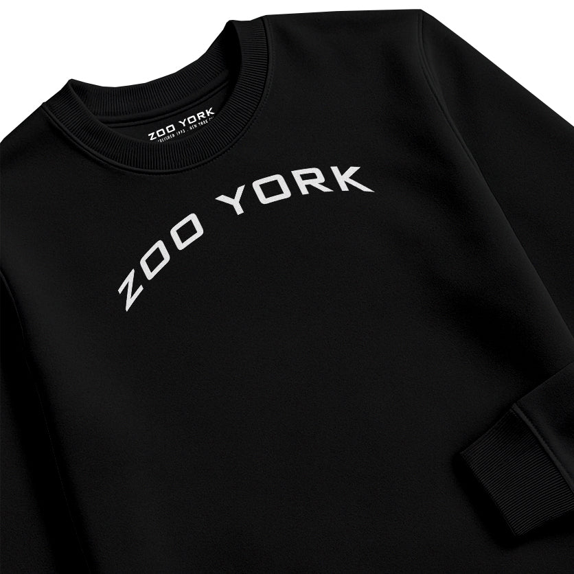 ZOO YORK Y2K ARCH CREW SWEAT BLACK