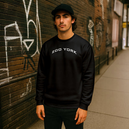 ZOO YORK Y2K ARCH CREW SWEAT BLACK