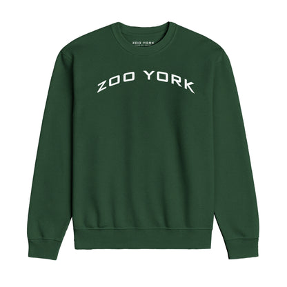 ZOO YORK Y2K ARCH CREW SWEAT LITE BOTTLE GREEN