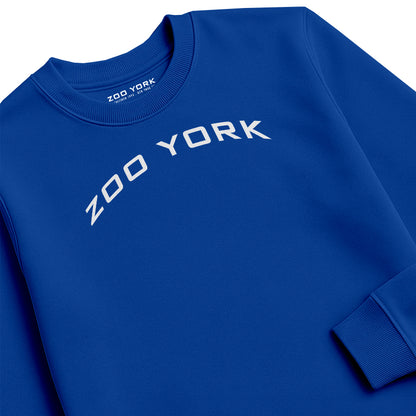 ZOO YORK Y2K ARCH CREW SWEAT LITE ROYAL BLUE