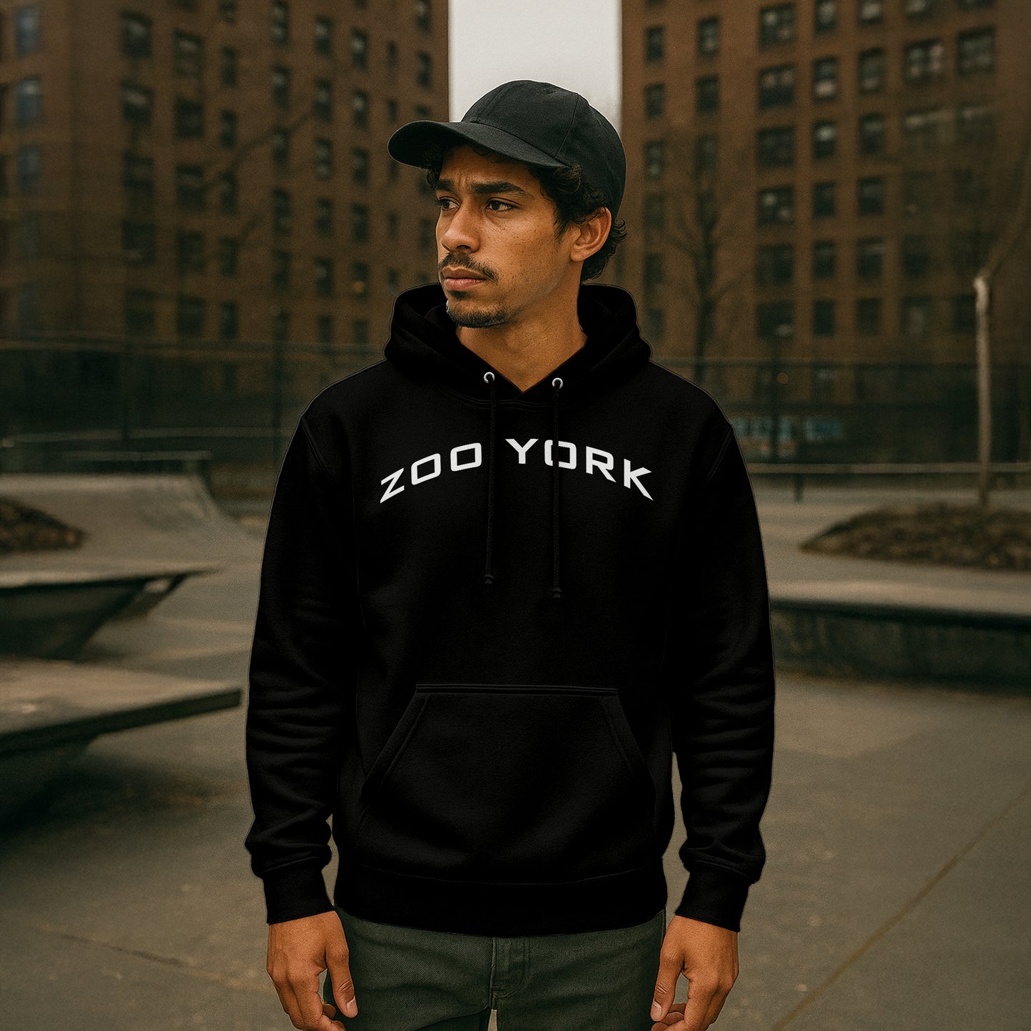 ZOO YORK Y2K ARCH HOODIE BLACK
