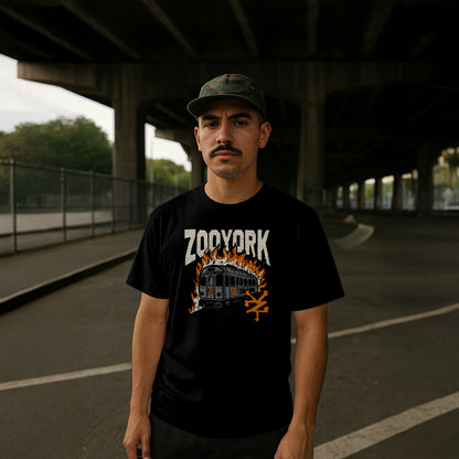 ZOO YORK RAIL BURN T-SHIRT BLACK