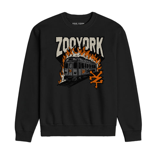 ZOO YORK RAIL BURN CREW SWEAT BLACK
