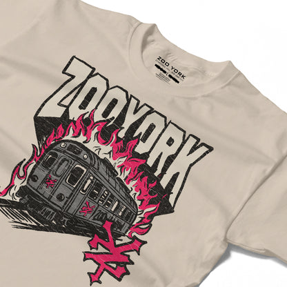 ZOO YORK RAIL BURN T-SHIRT NATURAL