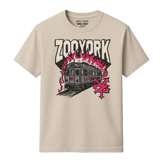 ZOO YORK RAIL BURN T-SHIRT NATURAL
