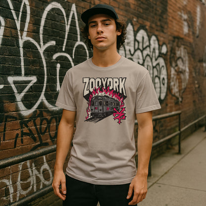 ZOO YORK RAIL BURN T-SHIRT NATURAL