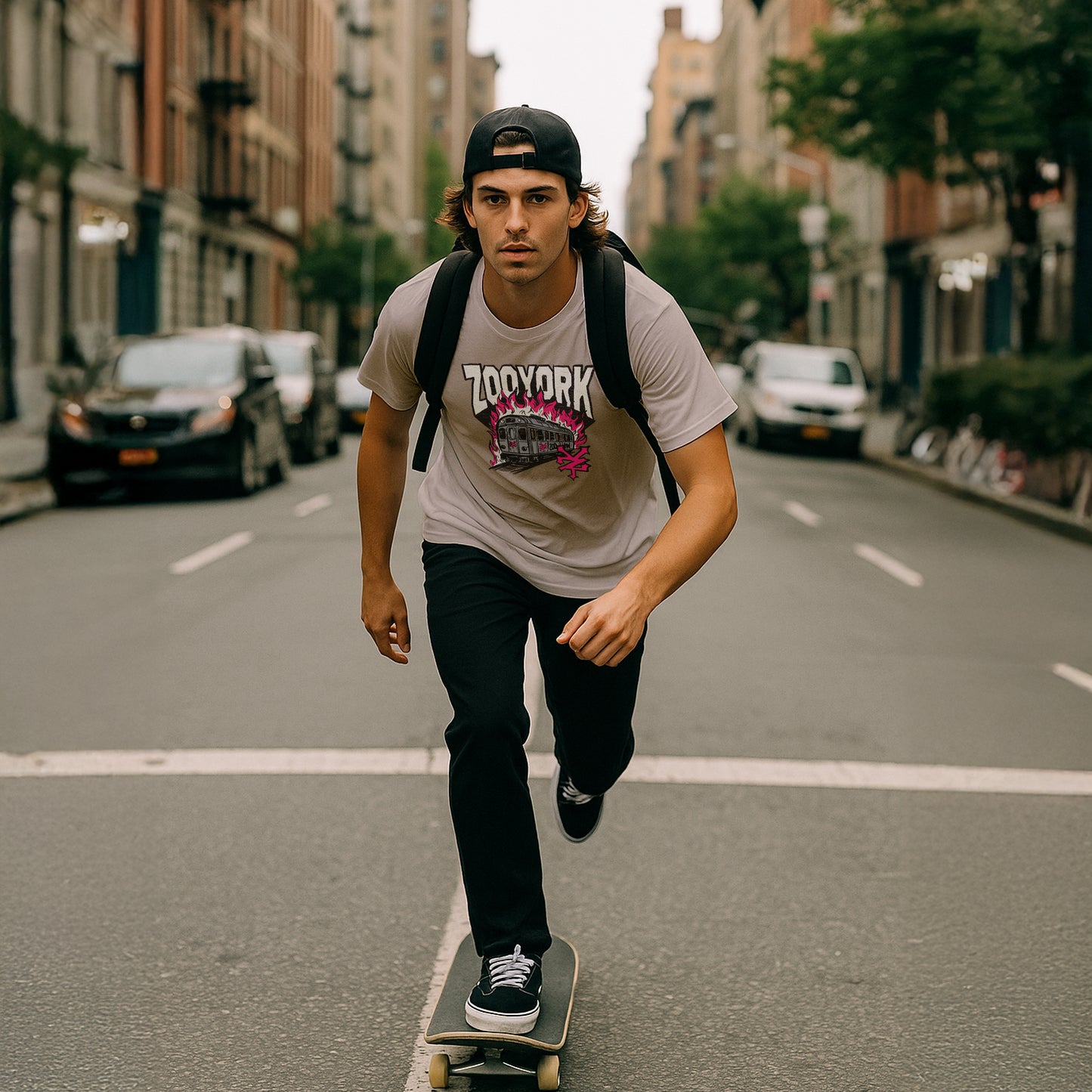 ZOO YORK RAIL BURN T-SHIRT NATURAL