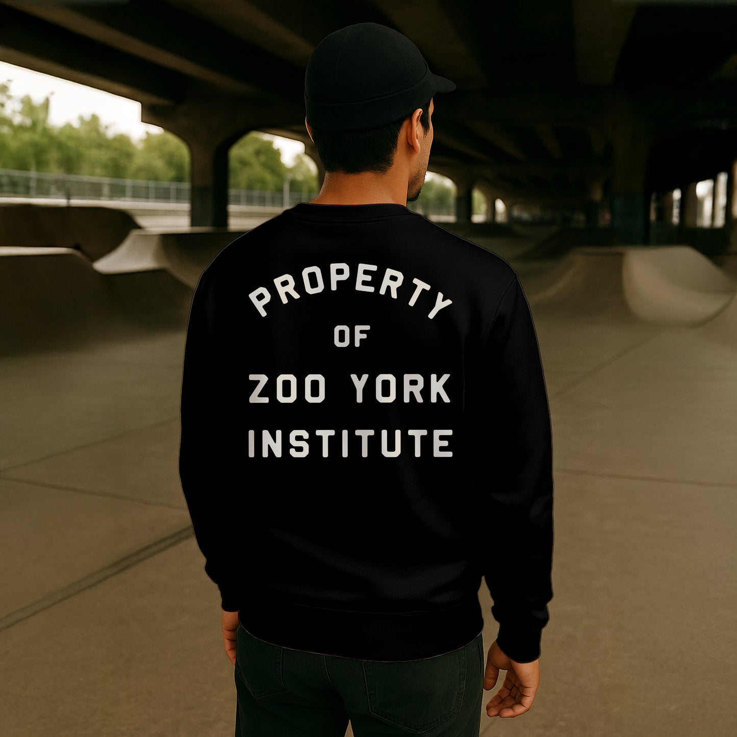 ZOO YORK INSTITUTE CREW SWEAT BLACK