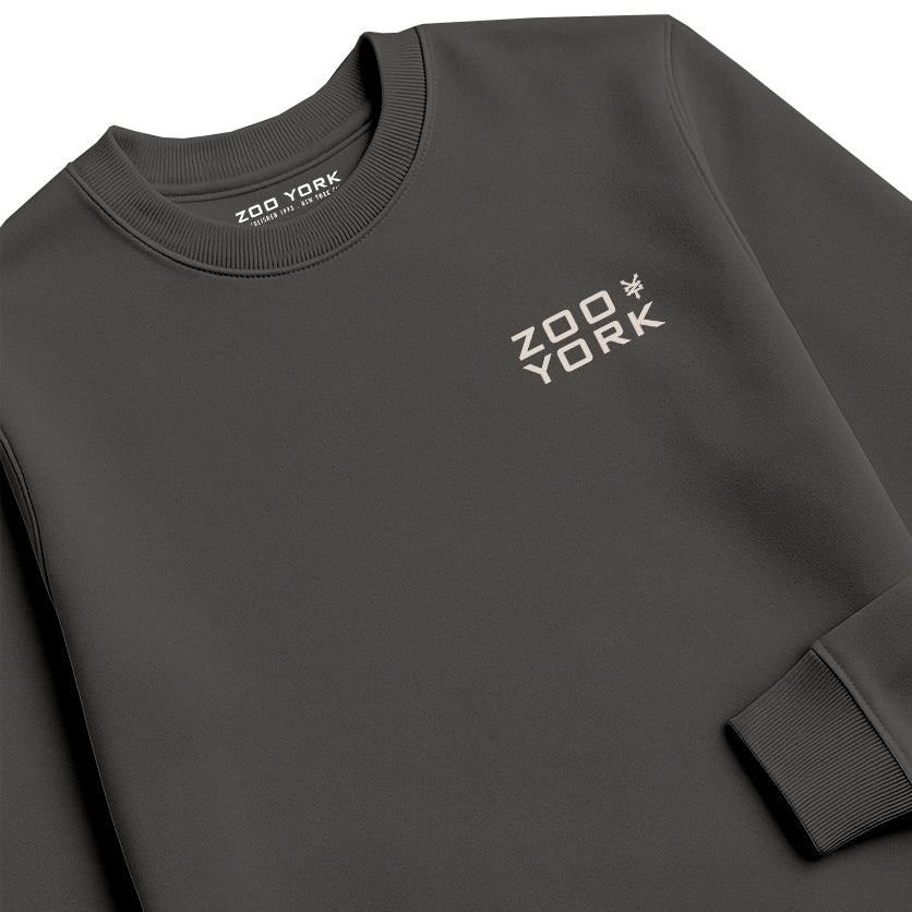 ZOO YORK INSTITUTE CREW SWEAT CHARCOAL