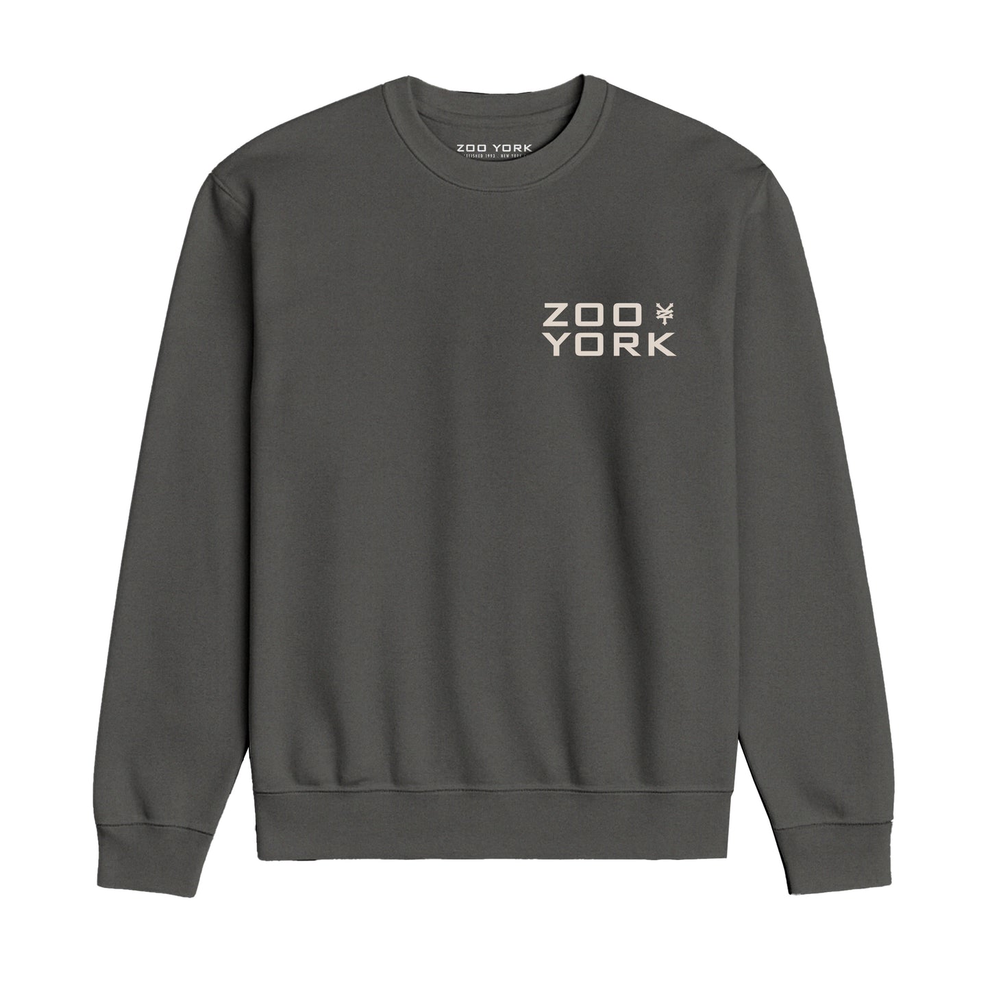 ZOO YORK INSTITUTE CREW SWEAT CHARCOAL