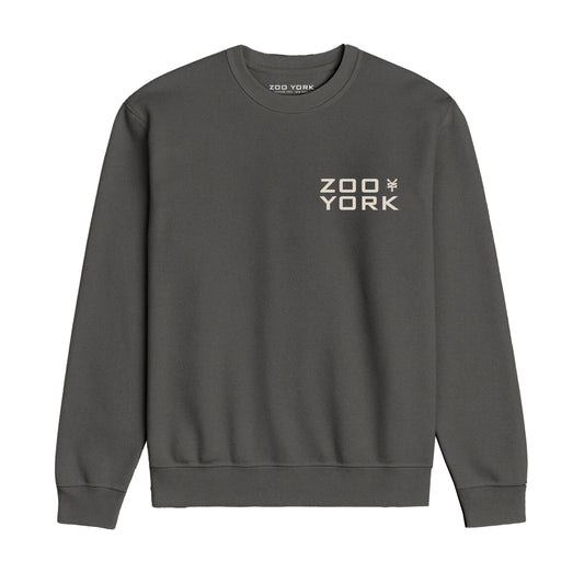 ZOO YORK INSTITUTE CREW SWEAT CHARCOAL
