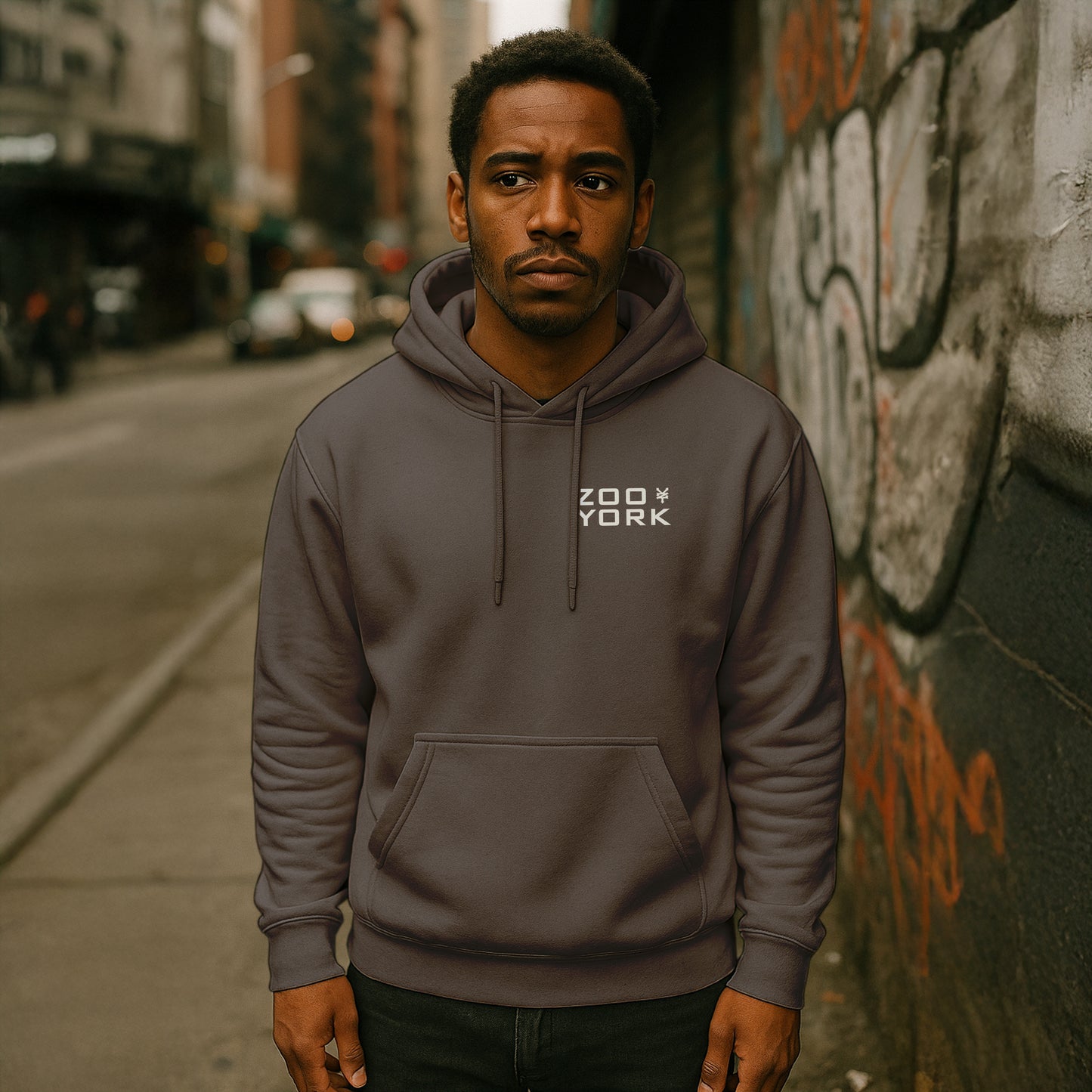 ZOO YORK INSTITUTE HOODIE CHARCOAL