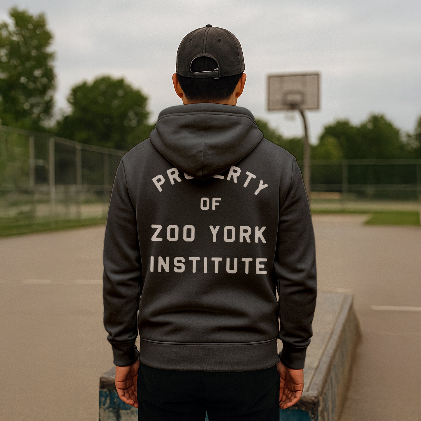 ZOO YORK INSTITUTE HOODIE CHARCOAL