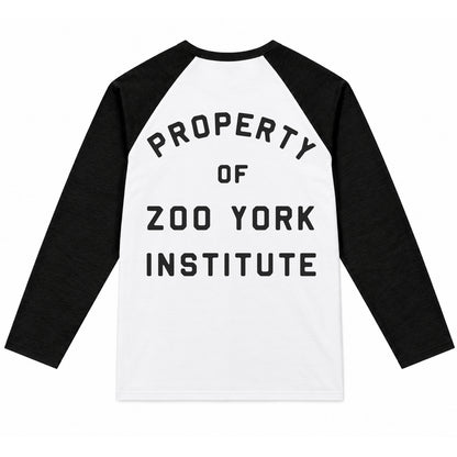 Zoo York Property Baseball Tee White/Black - back