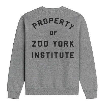 ZOO YORK INSTITUTE CREW SWEAT HEATHER GREY