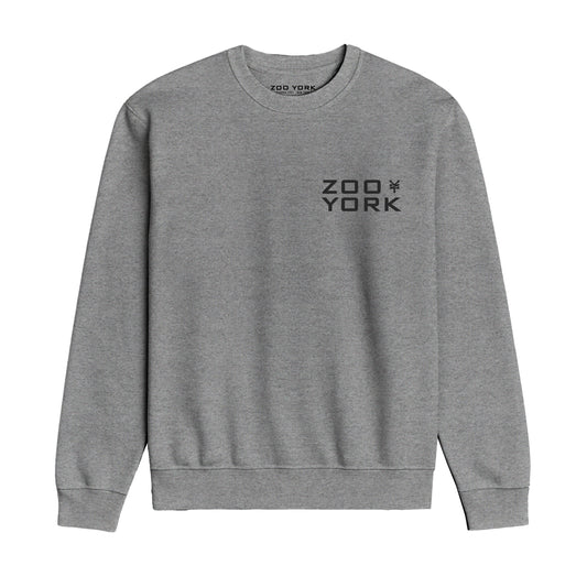 ZOO YORK INSTITUTE CREW SWEAT HEATHER GREY