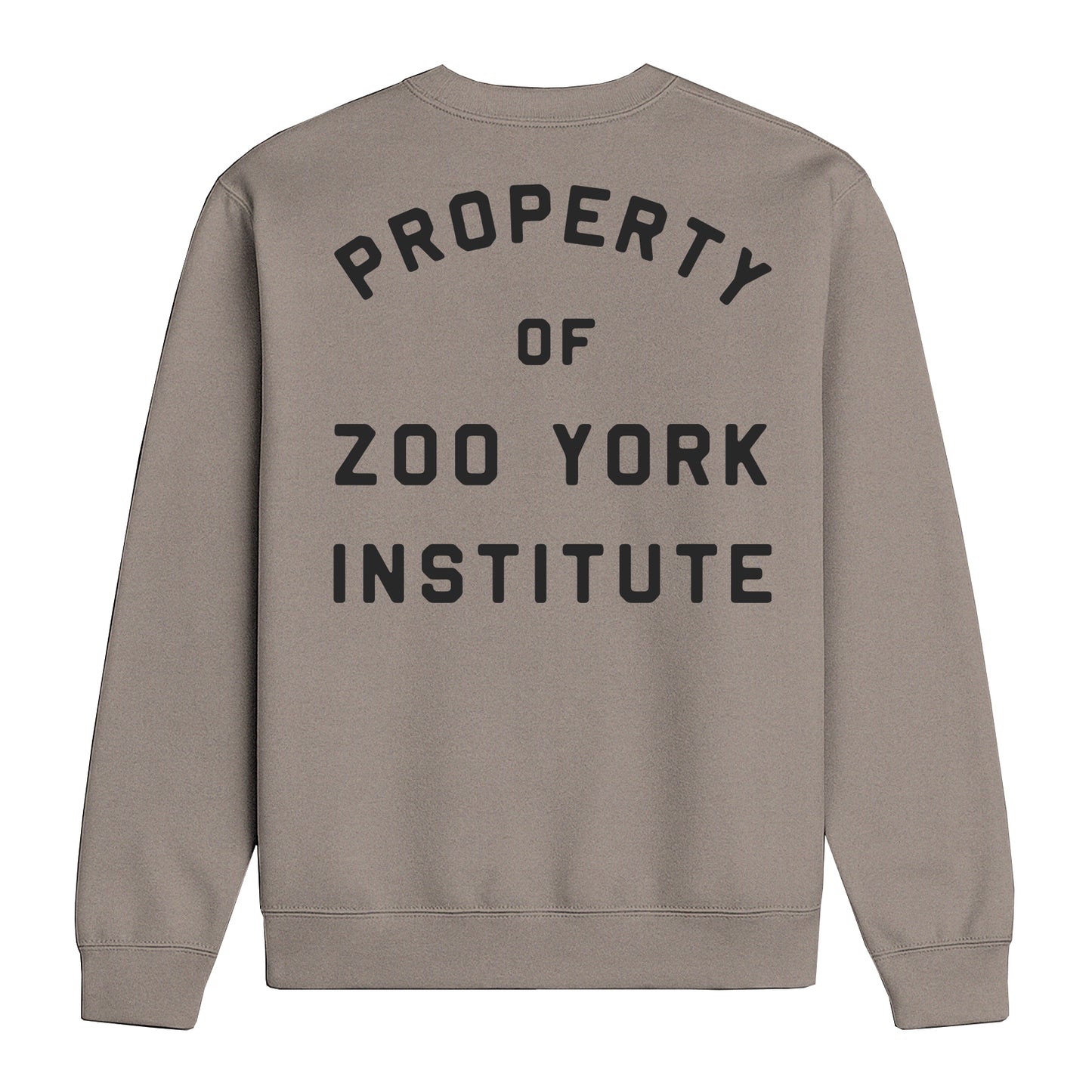 ZOO YORK INSTITUTE CREW SWEAT STONE