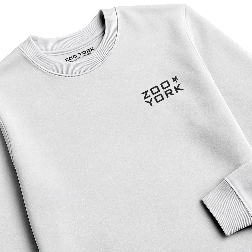ZOO YORK INSTITUTE CREW SWEAT LITE WHITE