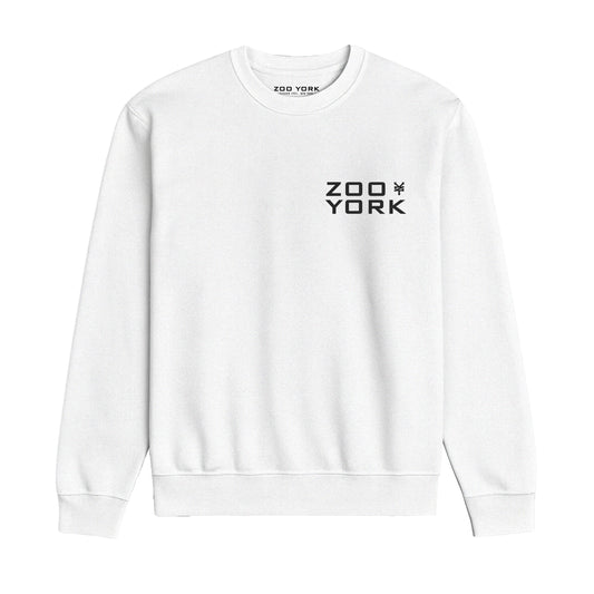 ZOO YORK INSTITUTE CREW SWEAT LITE WHITE
