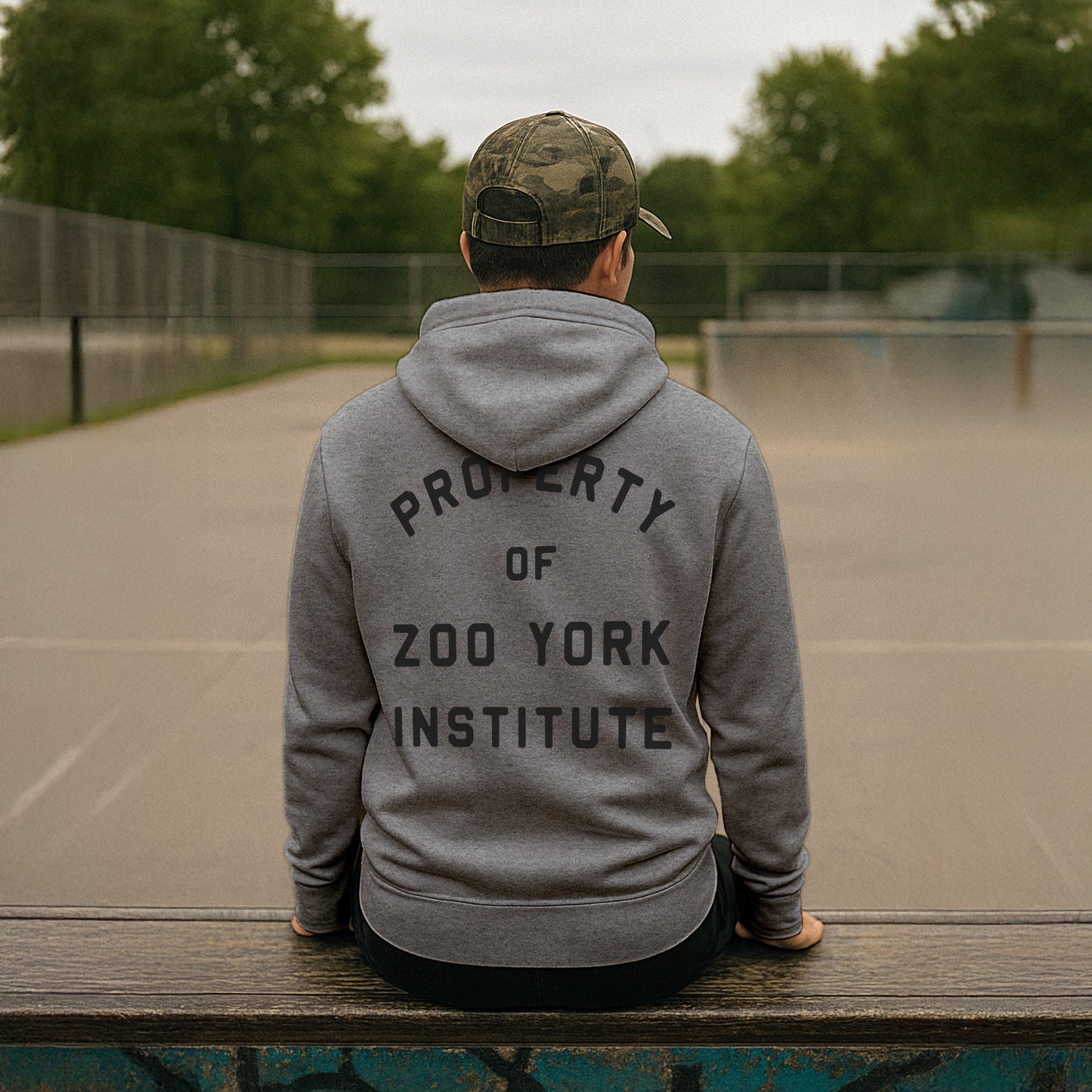 ZOO YORK INSTITUTE HOODIE HEATHER GREY