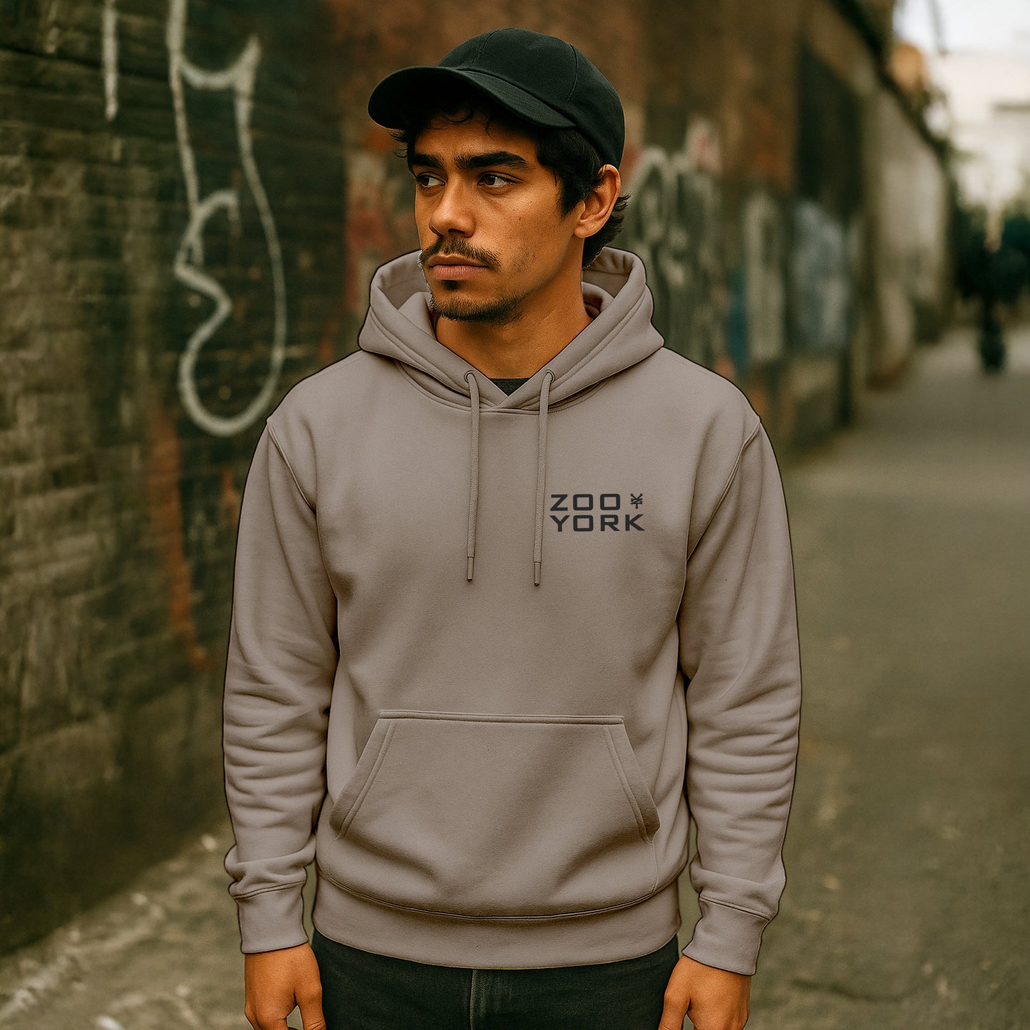 ZOO YORK INSTITUTE HOODIE STONE