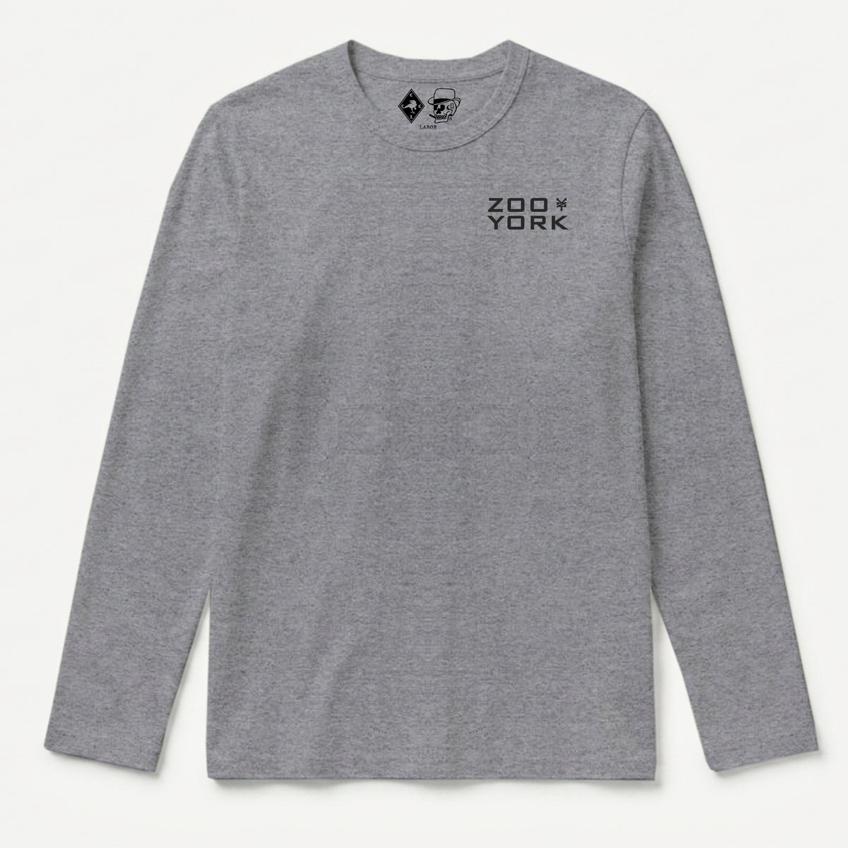 Zoo York Property Long Sleeve T-Shirt Heather Grey - front