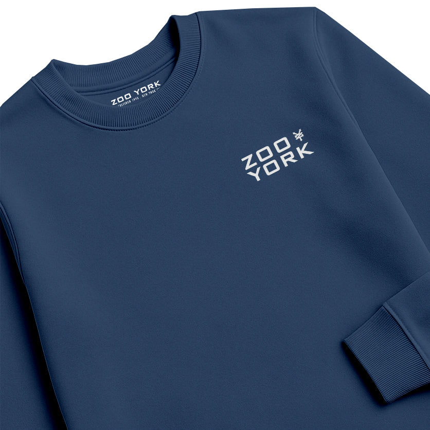 ZOO YORK STENCIL LAYERS CREW SWEAT LITE AIRFORCE BLUE