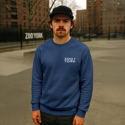 ZOO YORK STENCIL LAYERS CREW SWEAT LITE AIRFORCE BLUE