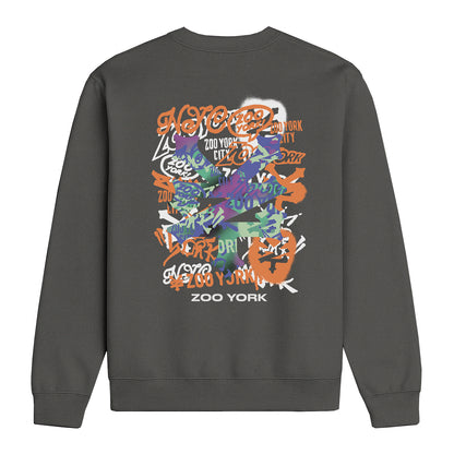 Zoo York Stencil Layers Crew Sweat Charcoal