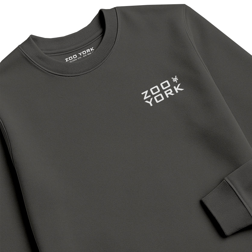 ZOO YORK STENCIL LAYERS CREW SWEAT CHARCOAL