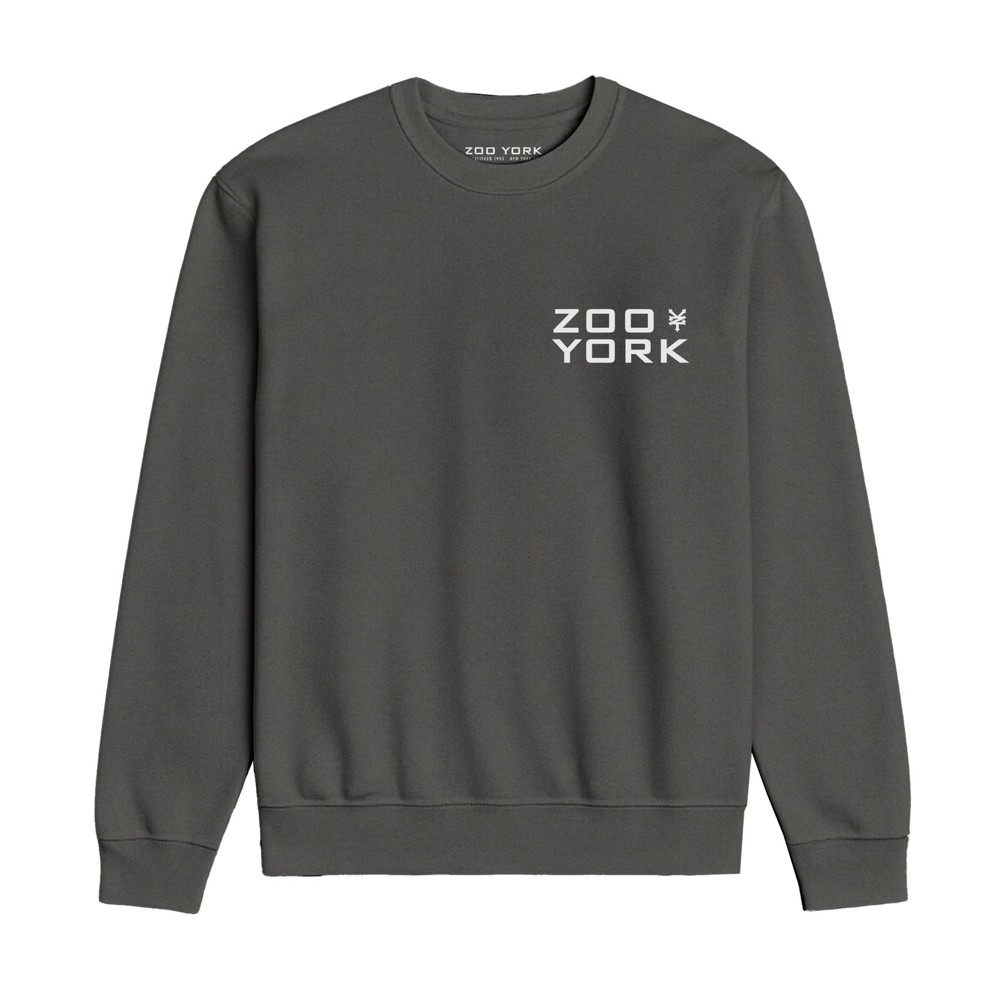ZOO YORK STENCIL LAYERS CREW SWEAT CHARCOAL