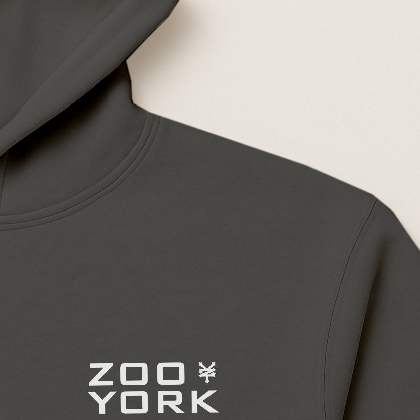 ZOO YORK STENCIL LAYERS HOODIE CHARCOAL
