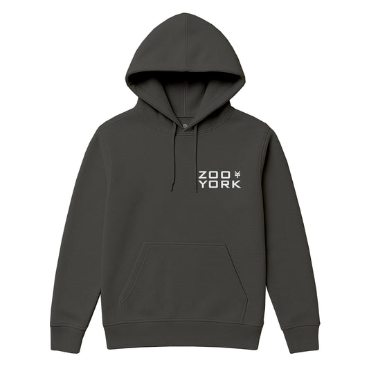 ZOO YORK STENCIL LAYERS HOODIE CHARCOAL