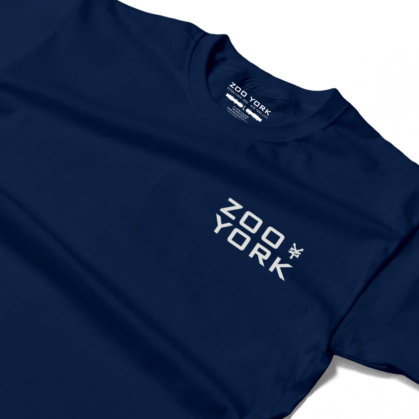 ZOO YORK STENCIL LAYERS T-SHIRT NAVY BLUE