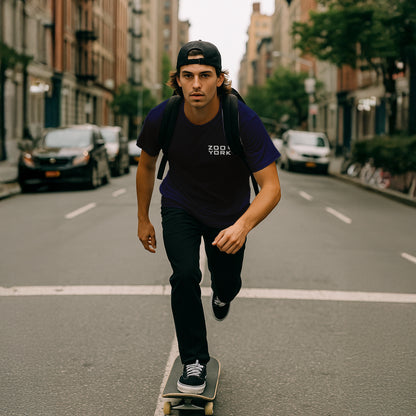 ZOO YORK STENCIL LAYERS T-SHIRT NAVY BLUE