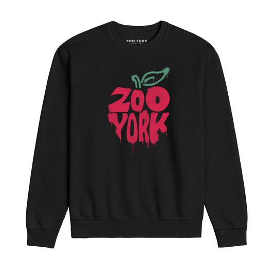 ZOO YORK BIG APPLE CREW SWEAT BLACK