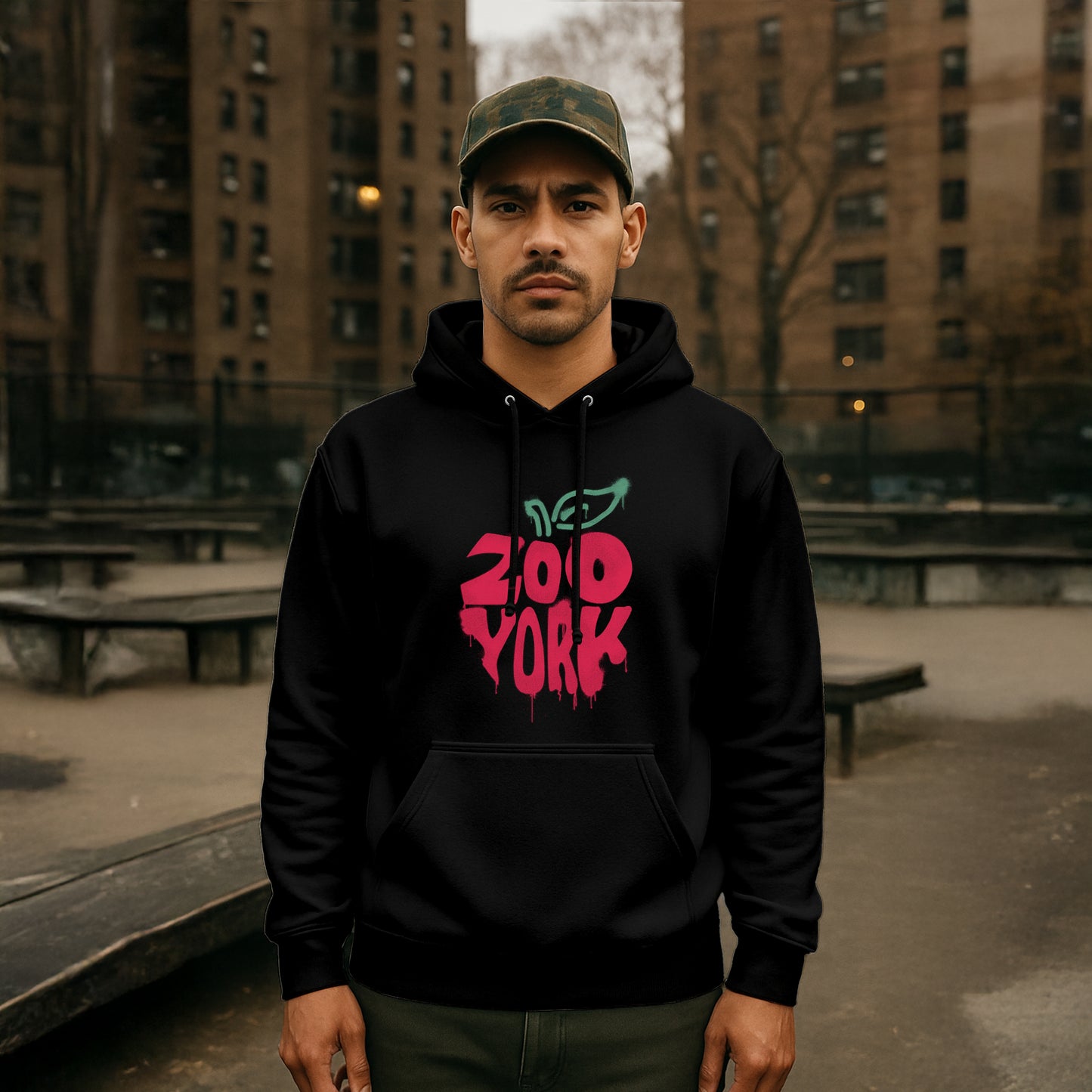ZOO YORK BIG APPLE HOODIE BLACK