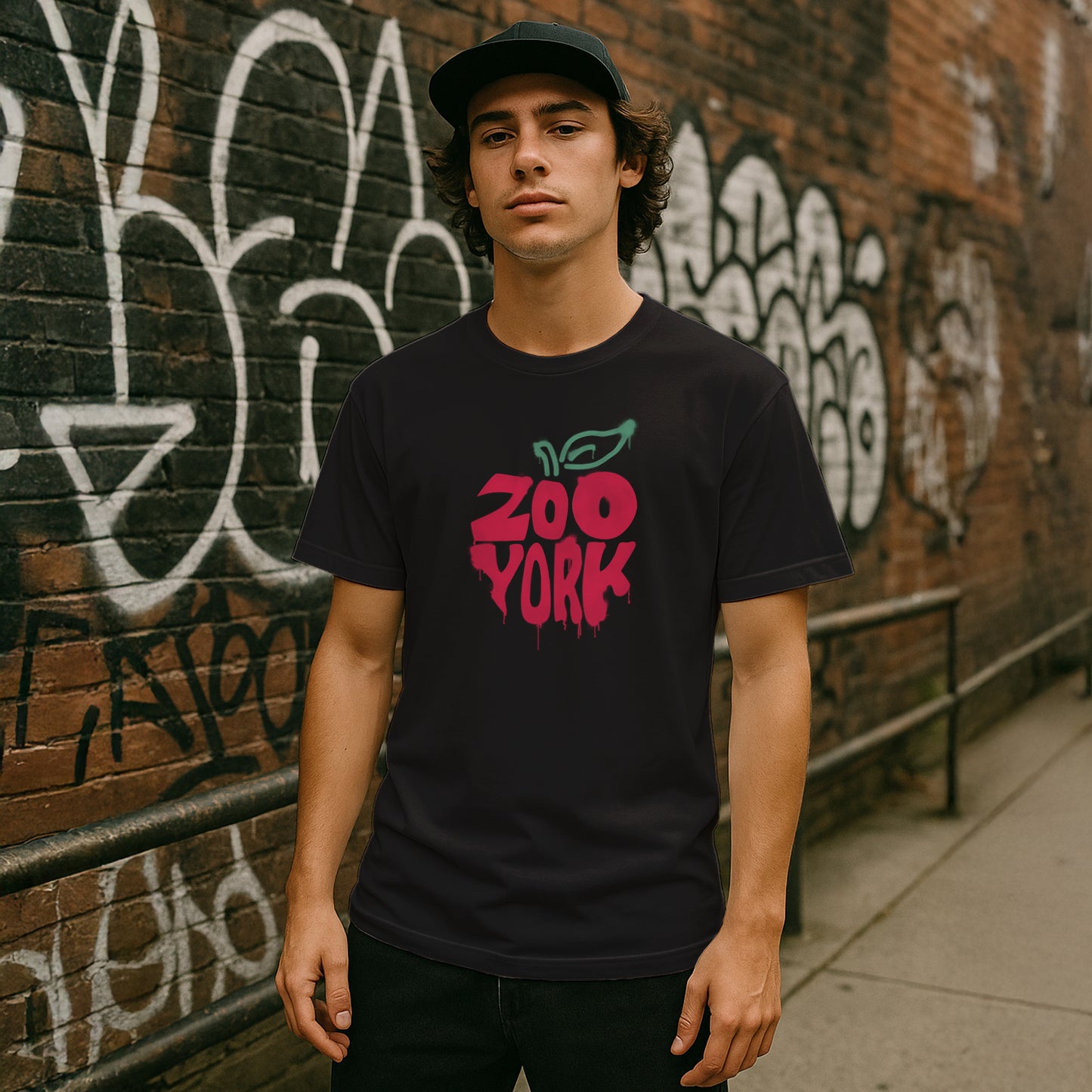 ZOO YORK APPLE SPRAY T-SHIRT BLACK