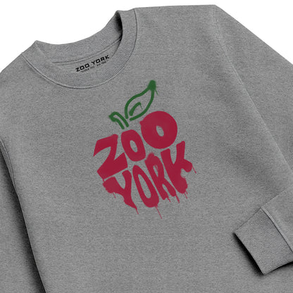 ZOO YORK BIG APPLE CREW SWEAT HEATHER GREY